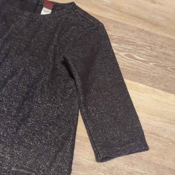 Tea Collection black sparkle tunic dress size 7 - Picture 4 of 5